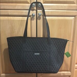 NWT- Vera Bradley Black Quilted Cotton Tote (Miller Tote)